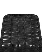 Set of 2 Bar Chairs CASSITA Rattan Black