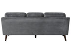 Sofa 3 Seater LOKKA Velvet Dark Grey