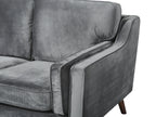 Sofa 3 Seater LOKKA Velvet Dark Grey