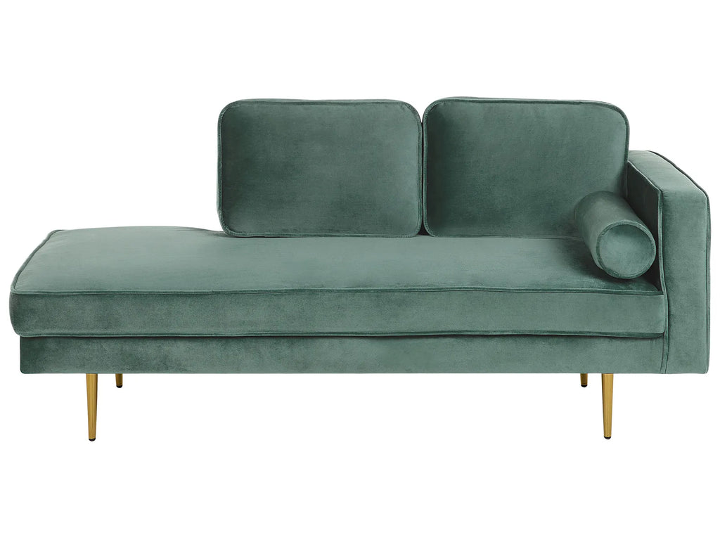 Right-Hand Chaise Lounge MIRAMAS Velvet Mint Green