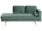 Right-Hand Chaise Lounge MIRAMAS Velvet Mint Green