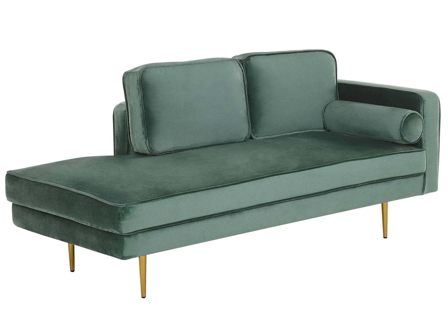 Right-Hand Chaise Lounge MIRAMAS Velvet Mint Green