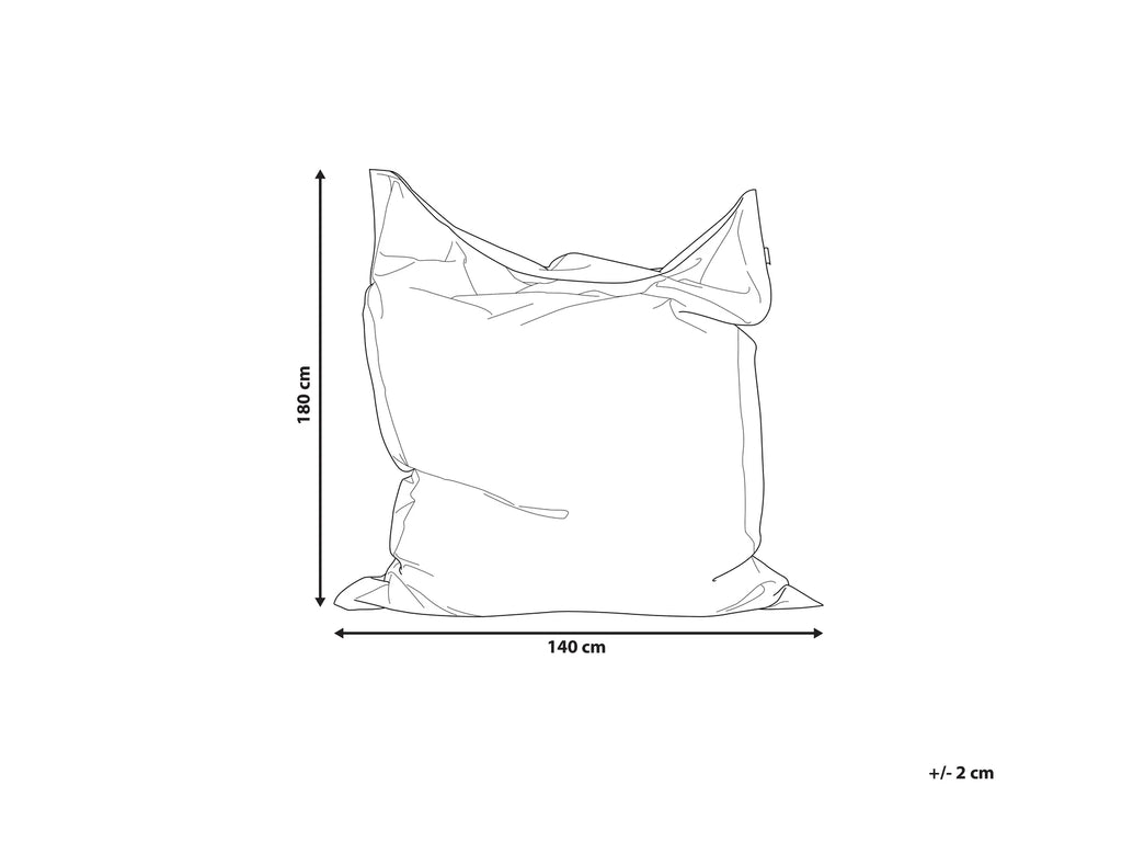Bean Bag 300 L FUZZY 140 cm 180 cm Light Grey