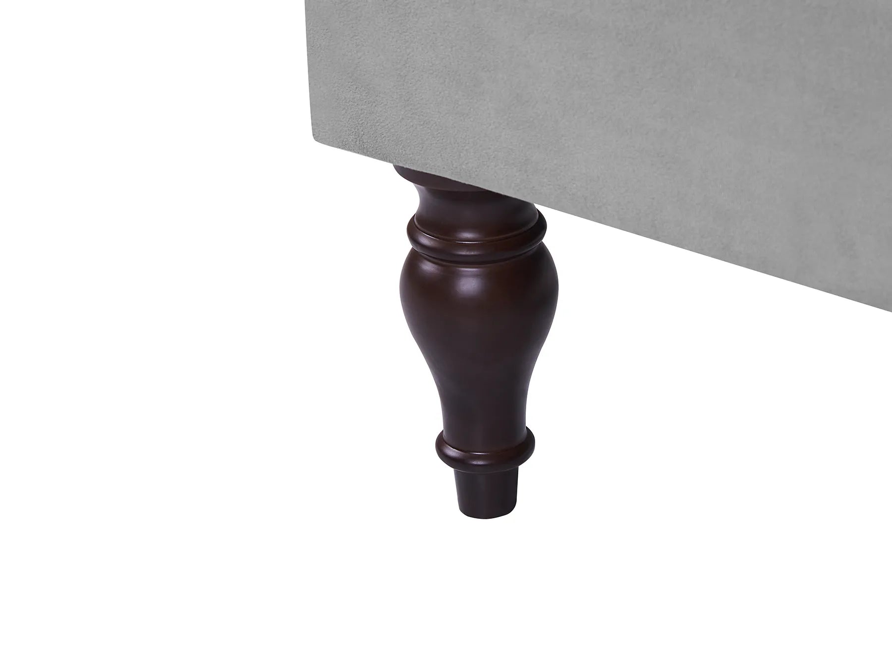 Right-Hand Chaise Lounge PESSAC Velvet Light Grey with Storage