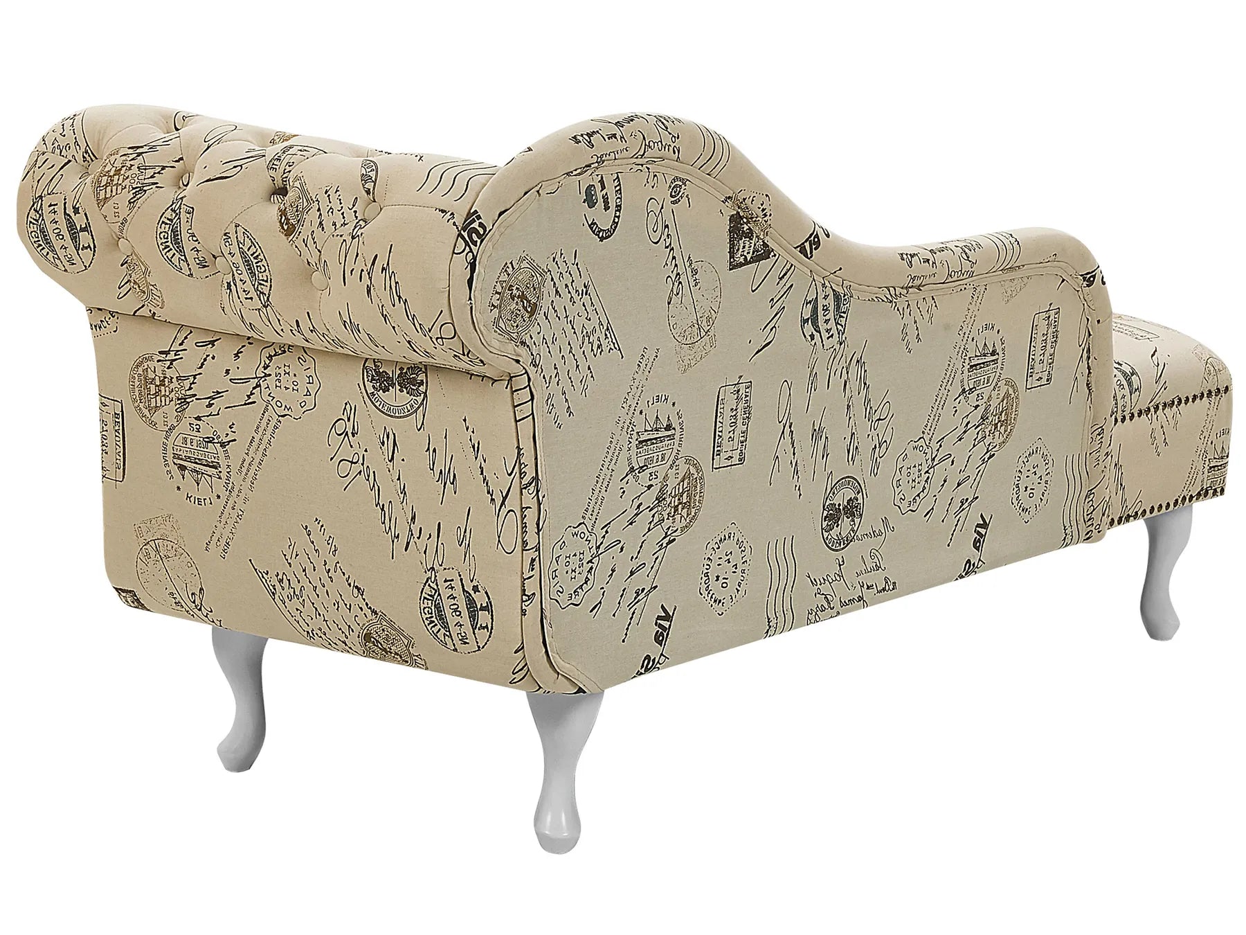 Right-Hand Chaise Lounge NIMES Fabric Beige