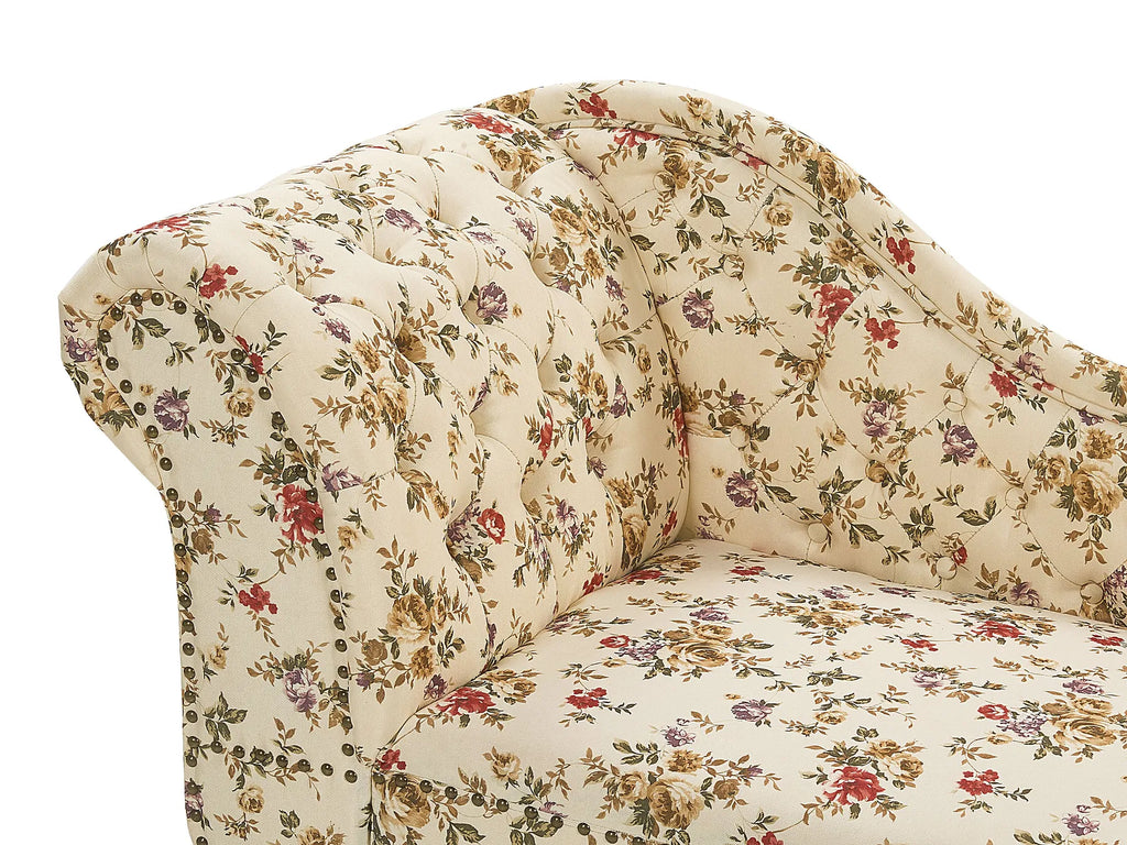 Left-Hand Chaise Lounge NIMES Fabric Beige