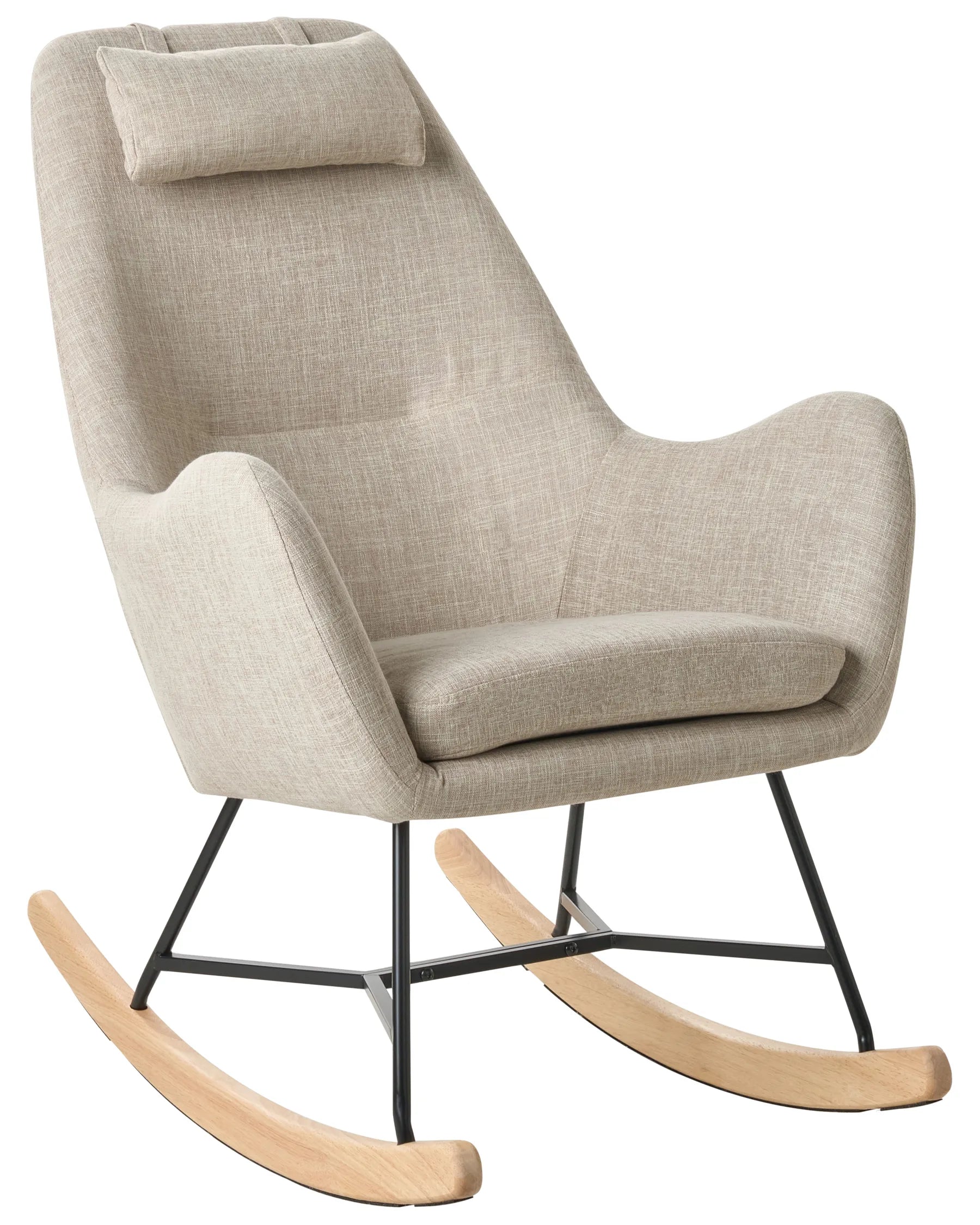 Rocking Chair ARRIE Fabric Light Beige