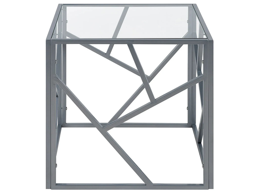 Side Table ORLAND Glass Silver