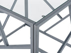 Side Table ORLAND Glass Silver