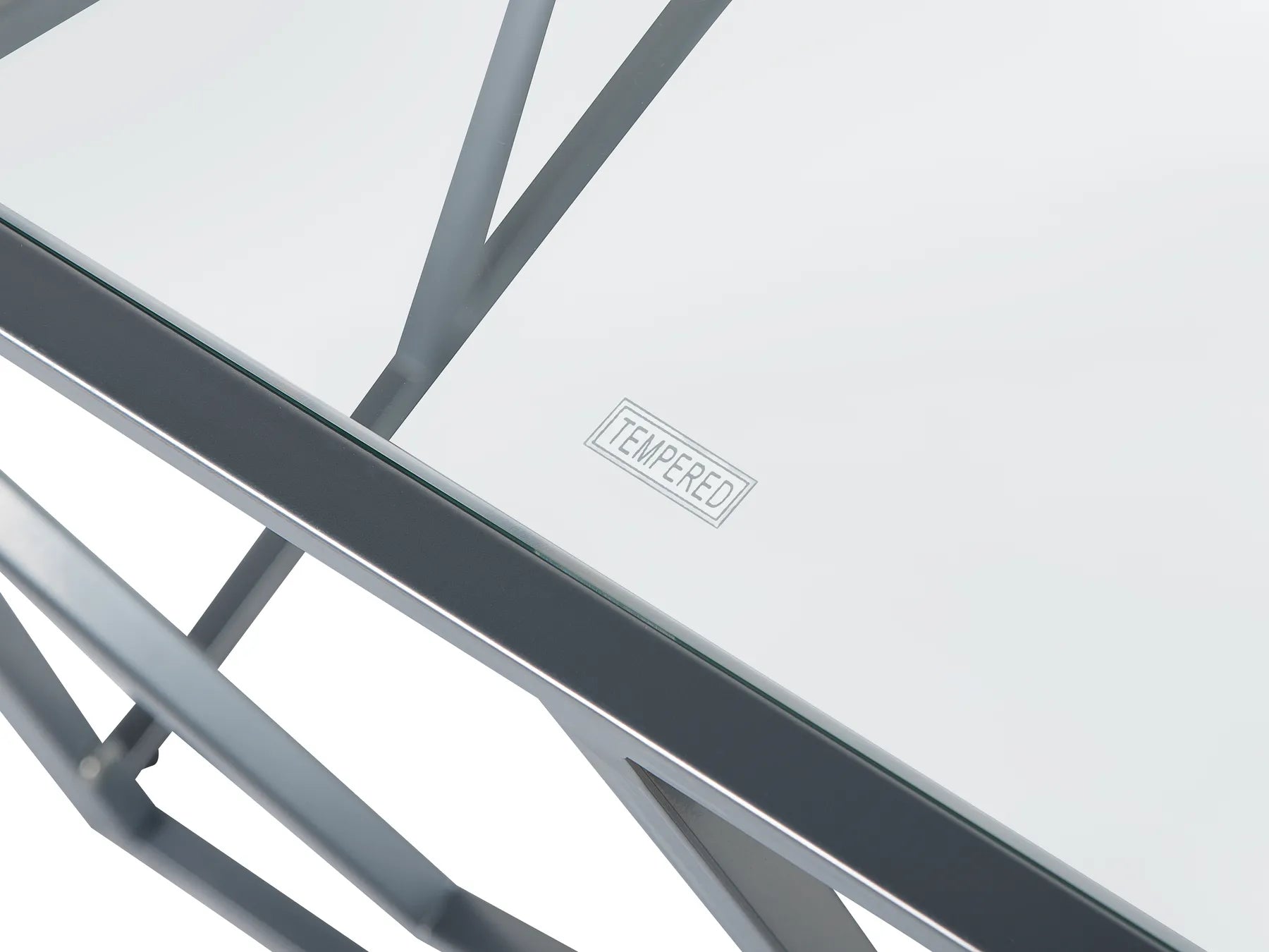 Side Table ORLAND Glass Silver