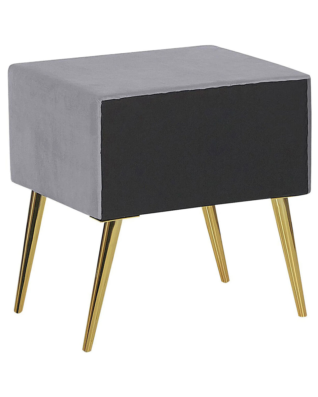 1 Drawer Bedside Table FLAYAT Velvet Grey