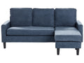 Sofa 3 Seater AVESTA Fabric Dark Blue with Ottoman