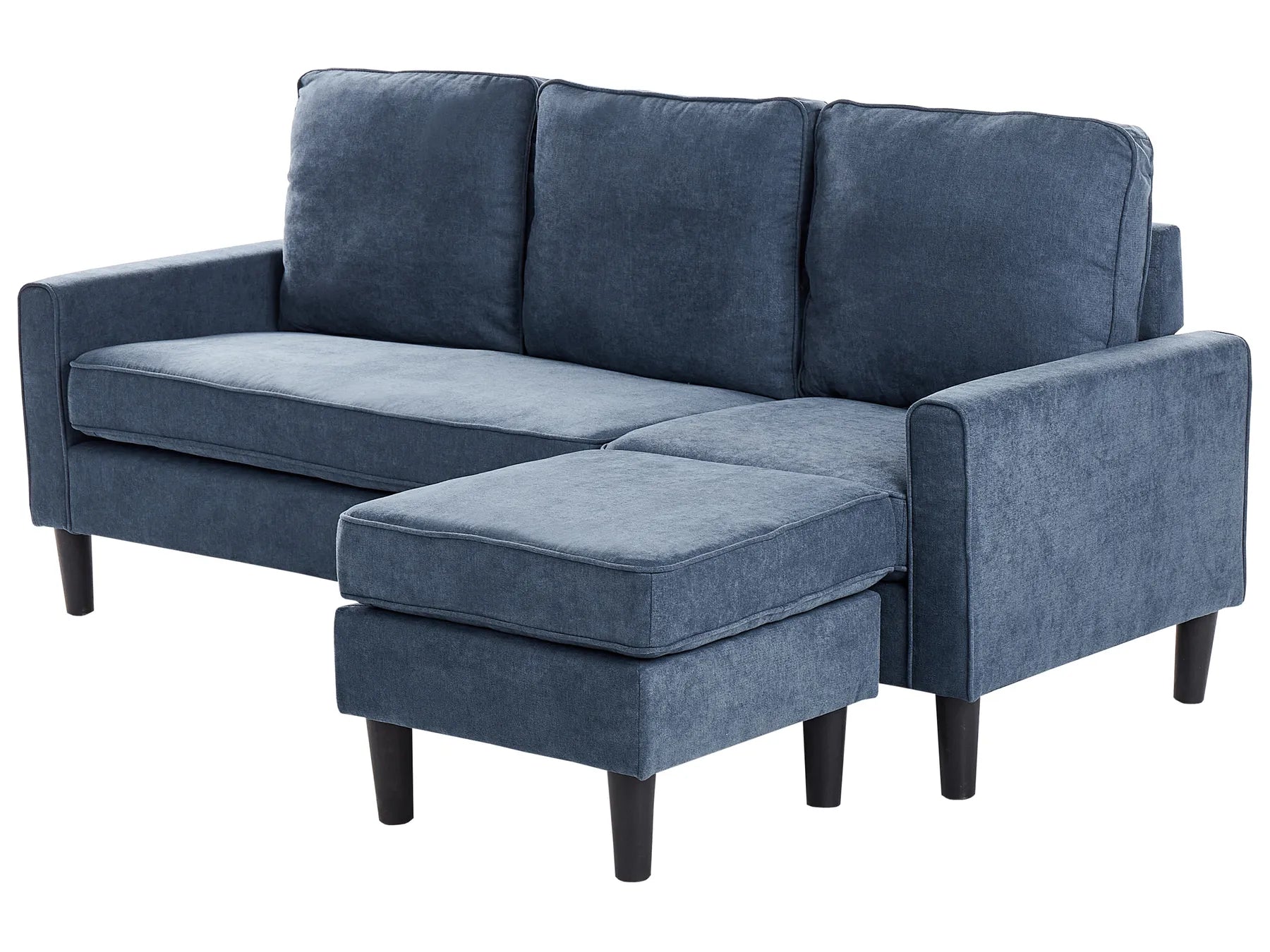 Sofa 3 Seater AVESTA Fabric Dark Blue with Ottoman