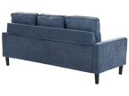 Sofa 3 Seater AVESTA Fabric Dark Blue with Ottoman