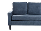 Sofa 3 Seater AVESTA Fabric Dark Blue with Ottoman