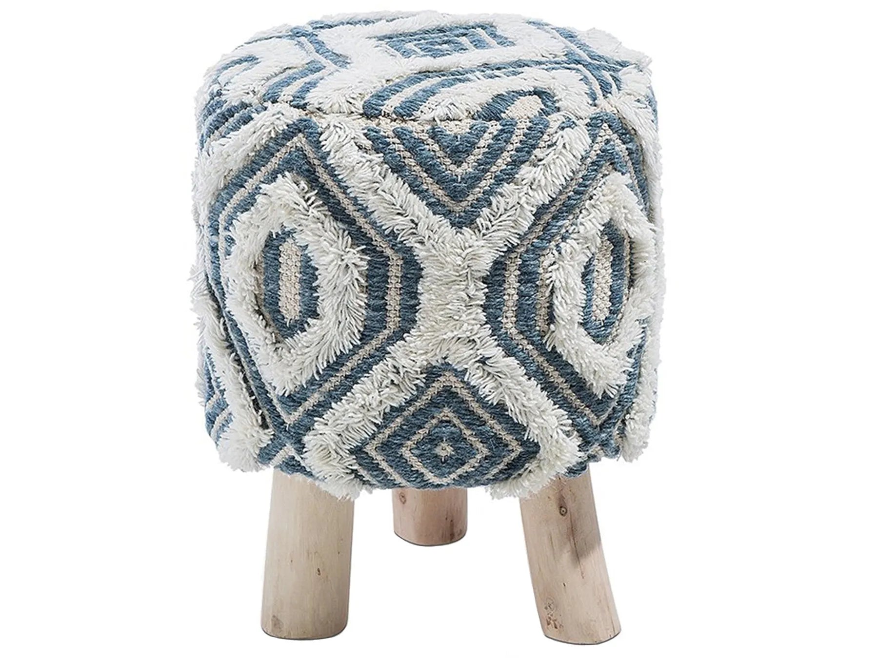 Footstool AGRA Wool White