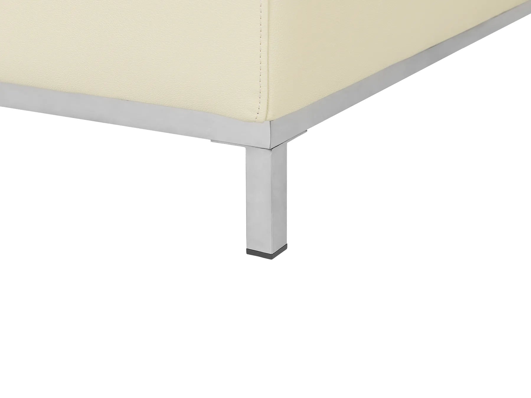 Ottoman OSLO Leather Light Beige
