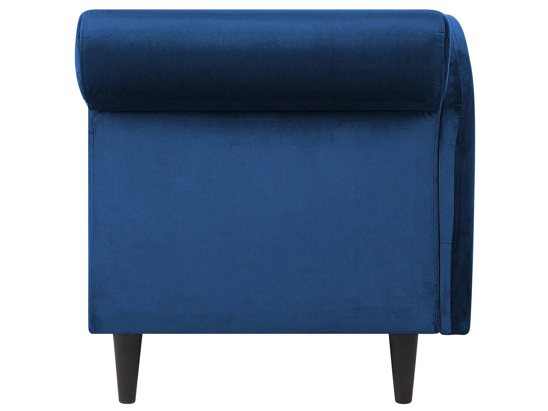 Right-Hand Chaise Lounge LUIRO Velvet Navy Blue with Storage