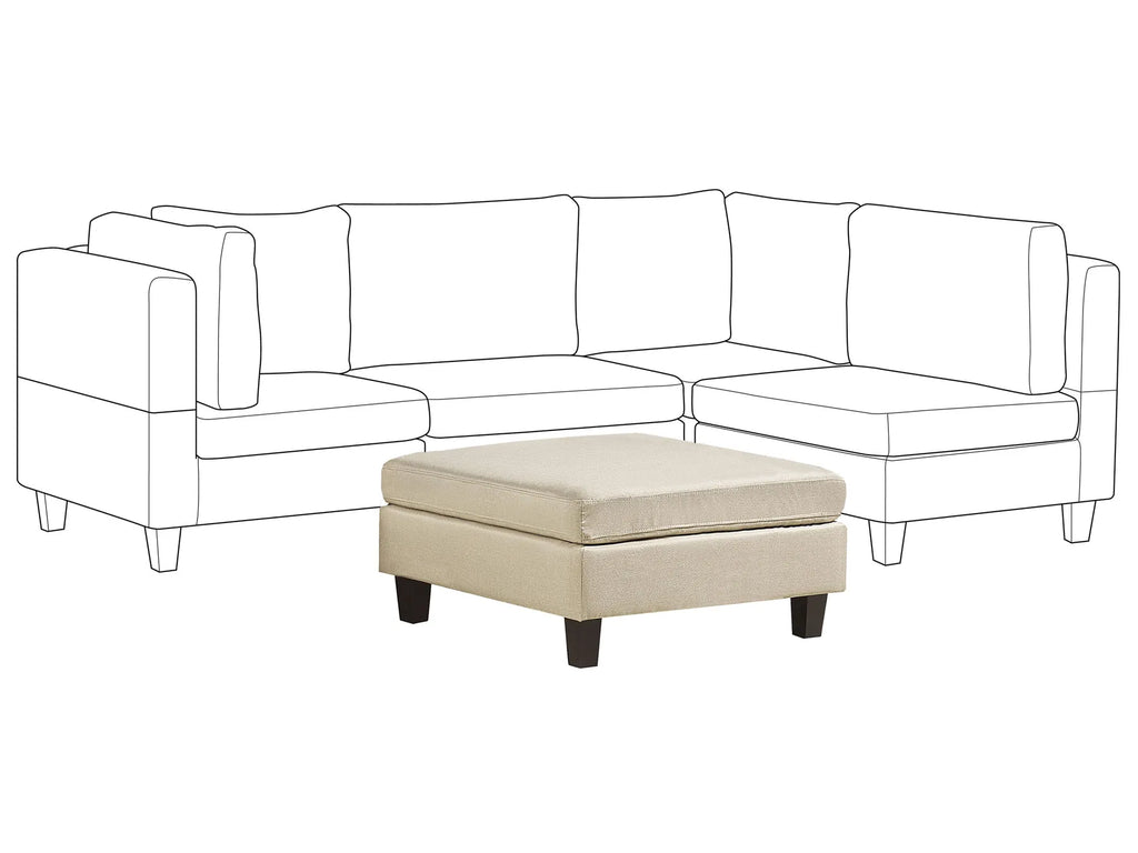 Ottoman FEVIK Fabric Beige
