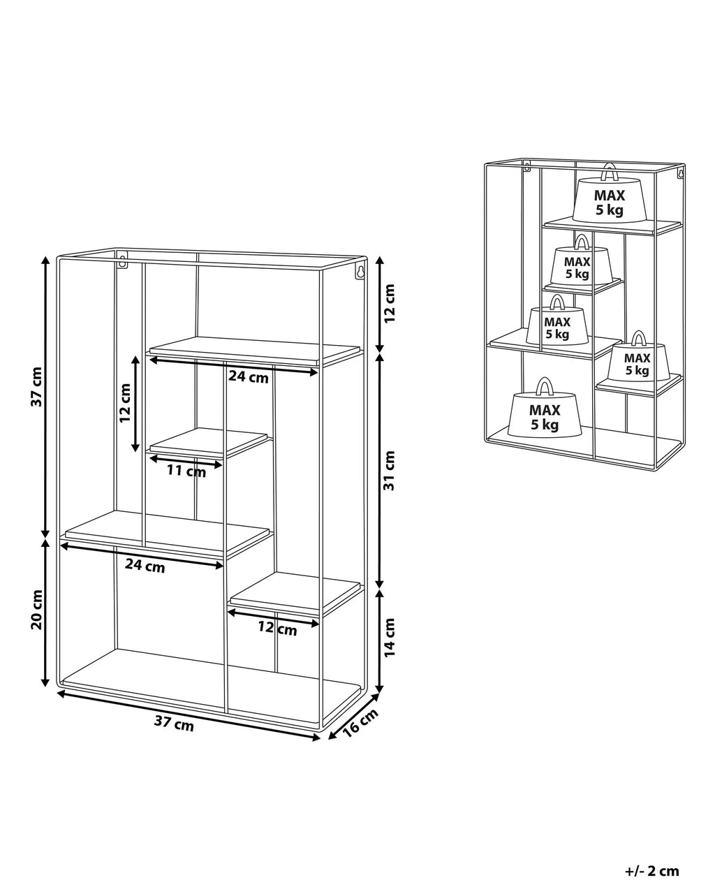 Wall Shelf LAUREL Black