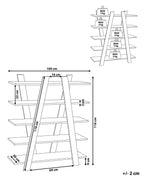 5 Tier Shelving Unit ESCALANTE 116 cm White