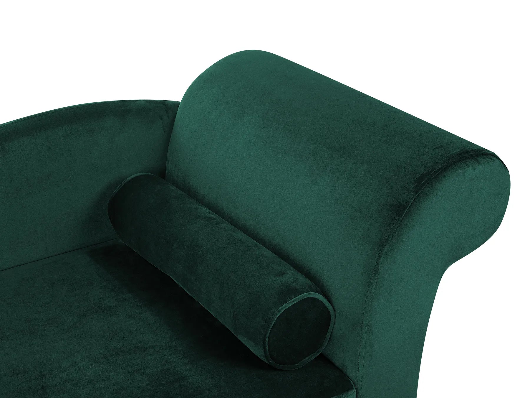 Right-Hand Chaise Lounge LUIRO Velvet Dark Green with Storage