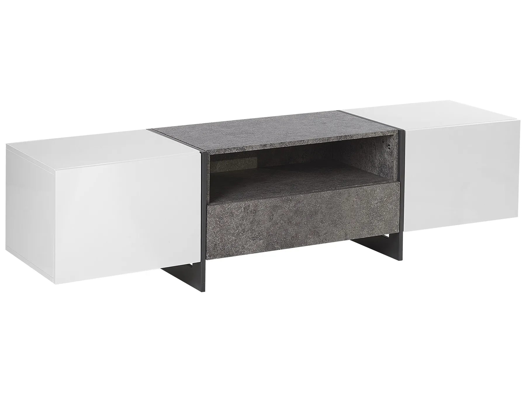 TV Stand LED RUSSEL Grey Concrete Effect