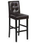 Bar Chair MADISON Faux Leather Dark Brown