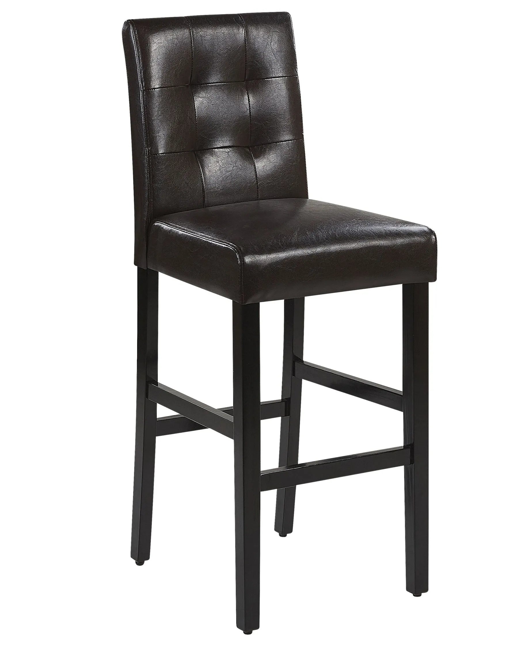 Bar Chair MADISON Faux Leather Dark Brown