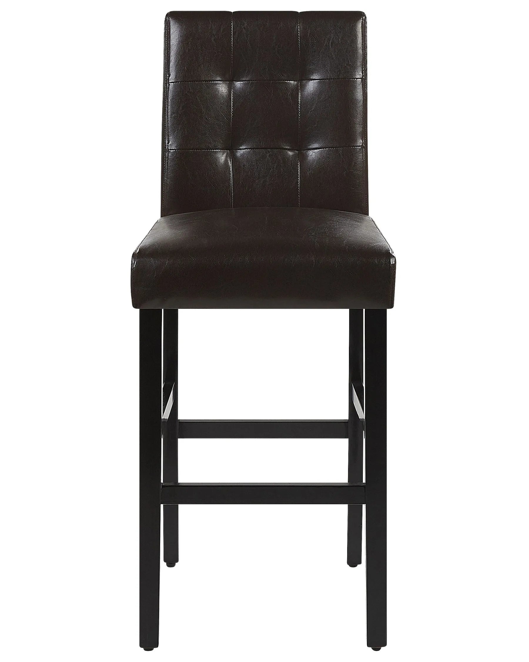 Bar Chair MADISON Faux Leather Dark Brown
