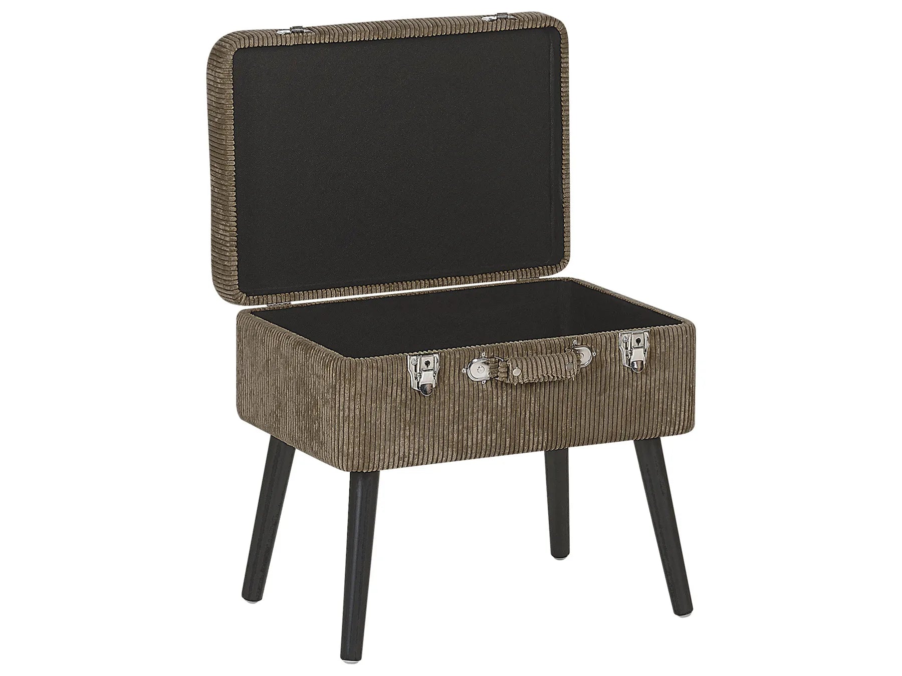 Storage Stool MALLARD Corduroy Light Brown