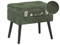 Storage Stool MALLARD Corduroy Dark Green