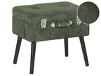 Storage Stool MALLARD Corduroy Dark Green