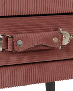 1 Drawer Bedside Table EUROSTAR Corduroy Pink