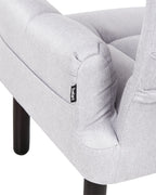 Recliner Chair OLAND with Footstool Fabric Grey