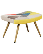 Wingback Chair VEJLE with Footstool Fabric Multicolour