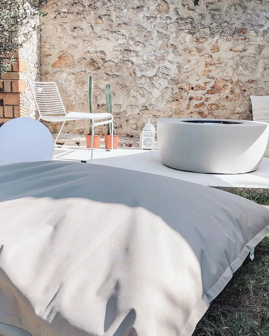 Bean Bag 300 L FUZZY 140 cm 180 cm Light Grey