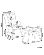 Wingback Chair VEJLE with Footstool Fabric Multicolour