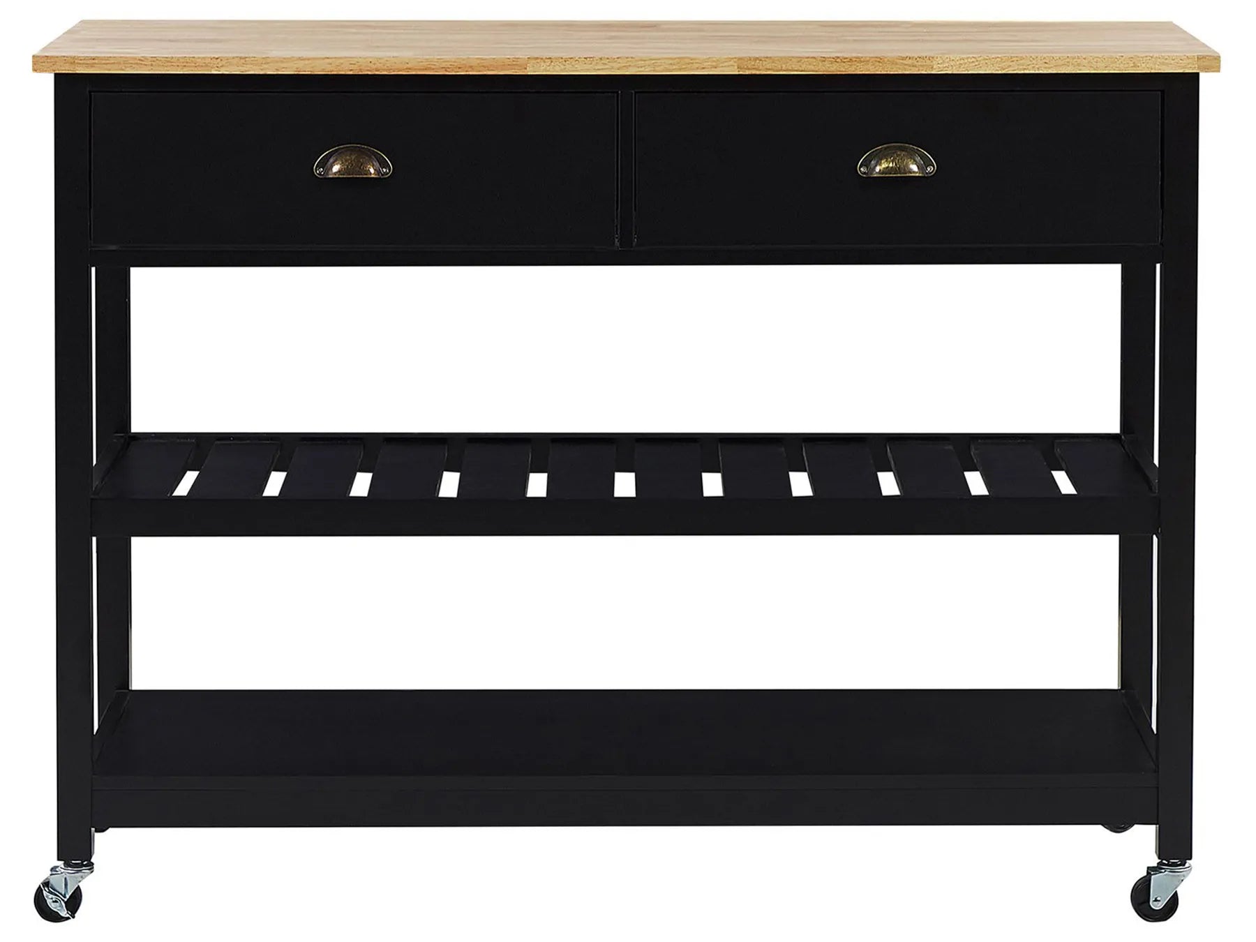 Kitchen Trolley NAVARINO Wood Black