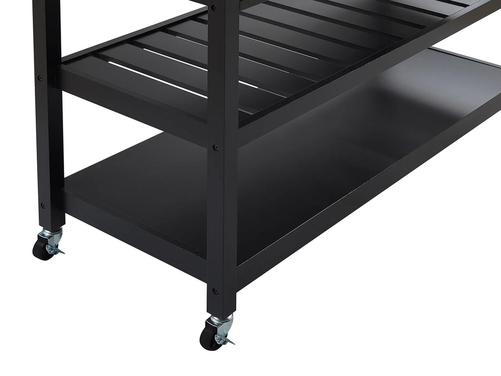 Kitchen Trolley NAVARINO Wood Black