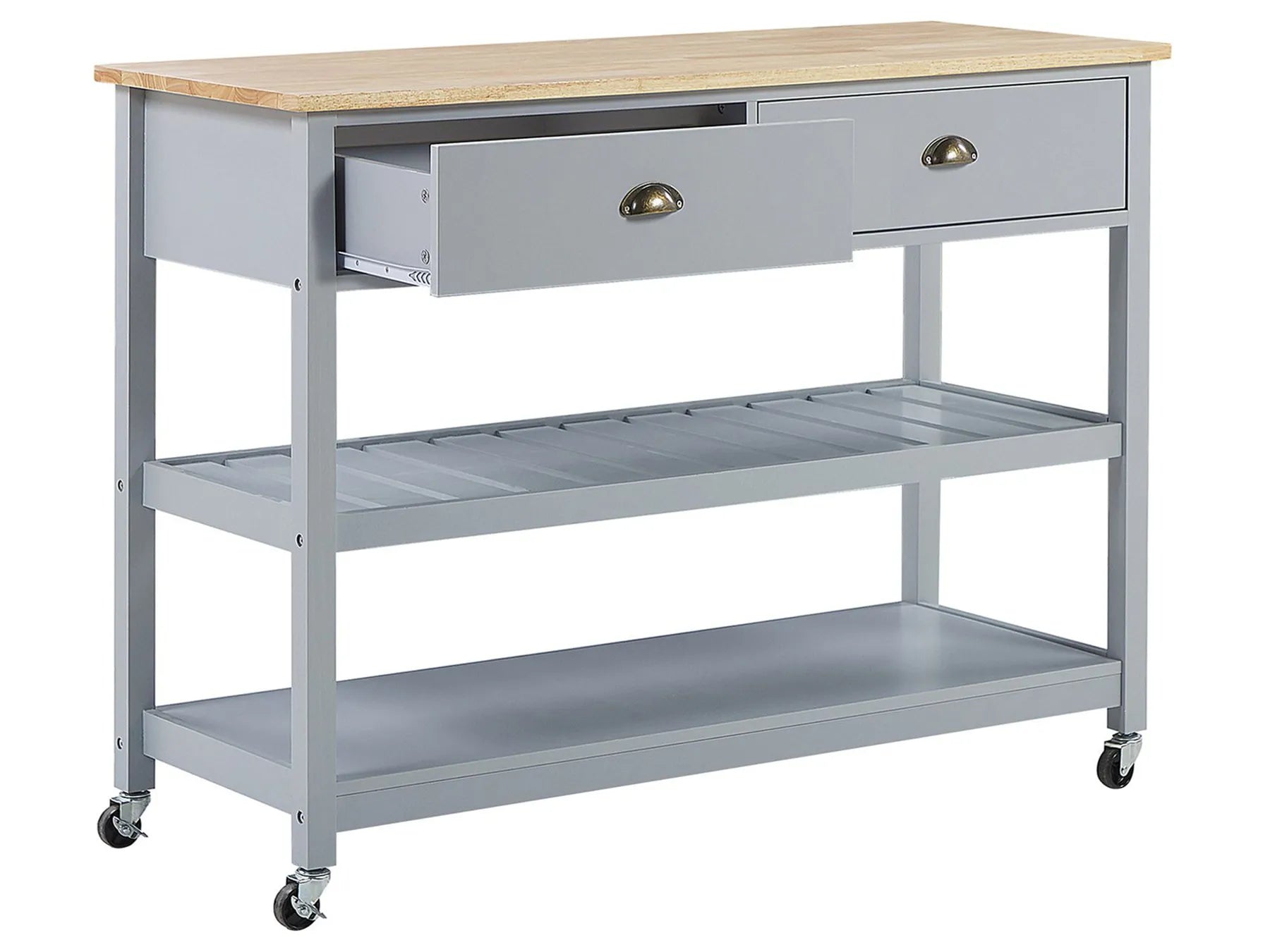 Kitchen Trolley NAVARINO Wood Grey