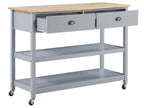 Kitchen Trolley NAVARINO Wood Grey