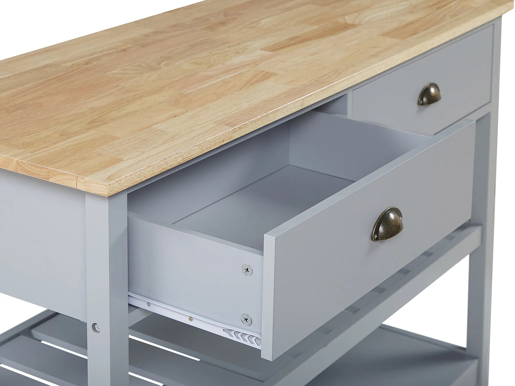 Kitchen Trolley NAVARINO Wood Grey