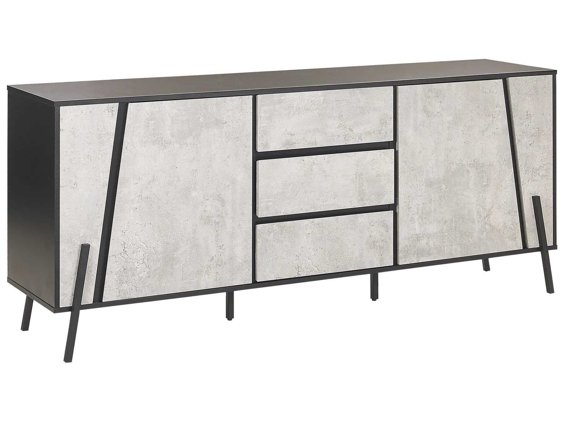 2 Door Sideboard BLACKPOOL Grey Concrete Effect
