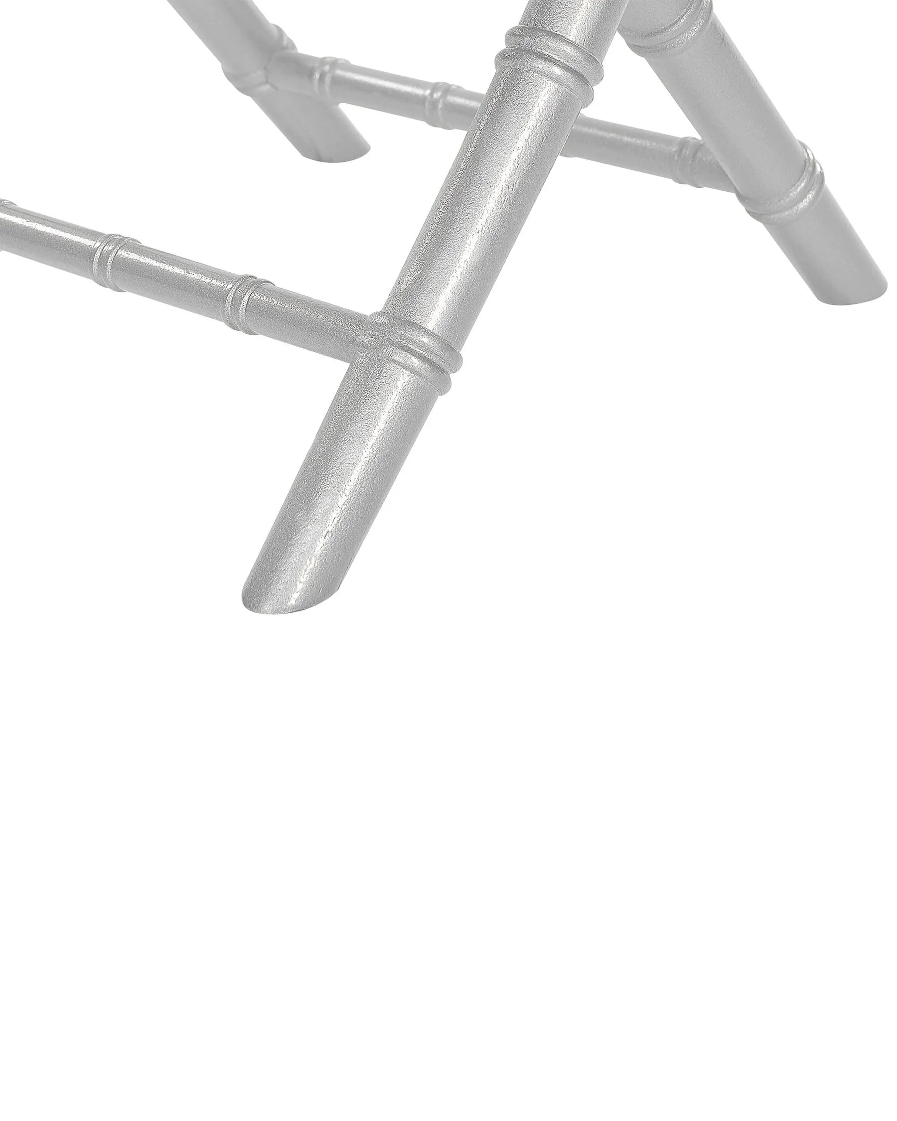 Set of 4 Dining Chairs Folding MACHIAS Beechwood Silver