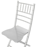 Set of 4 Dining Chairs Folding MACHIAS Beechwood Silver