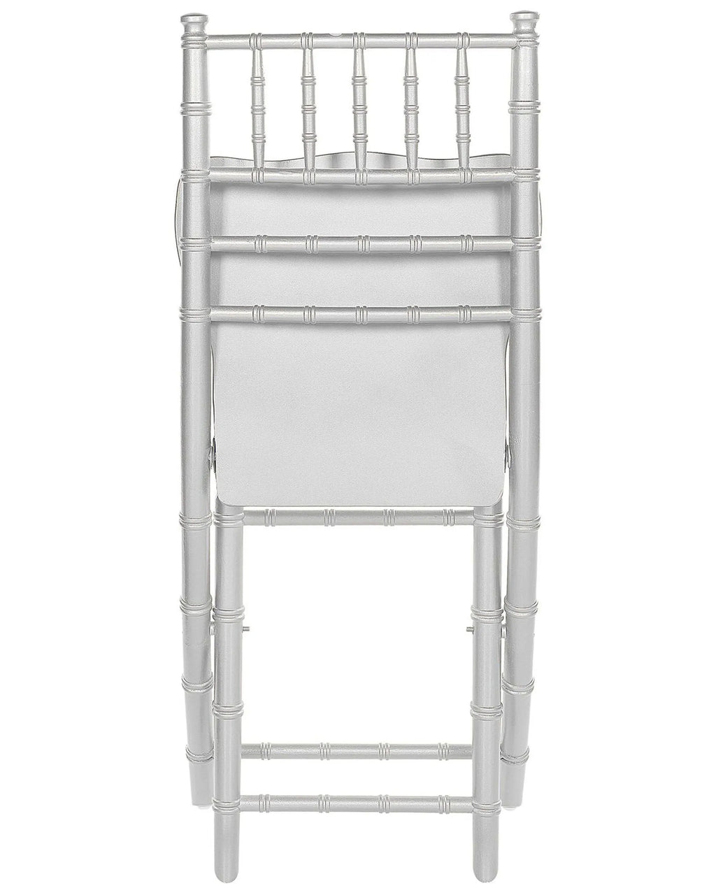 Set of 4 Dining Chairs Folding MACHIAS Beechwood Silver