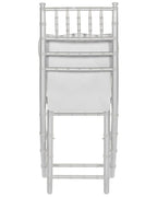 Set of 4 Dining Chairs Folding MACHIAS Beechwood Silver