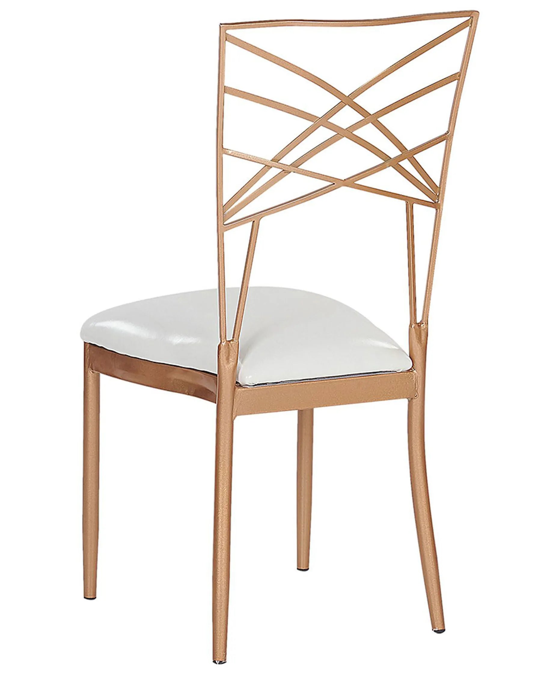 Set of 2 Dining Chairs GIRARD Metal Rose Gold