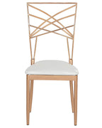 Set of 2 Dining Chairs GIRARD Metal Rose Gold